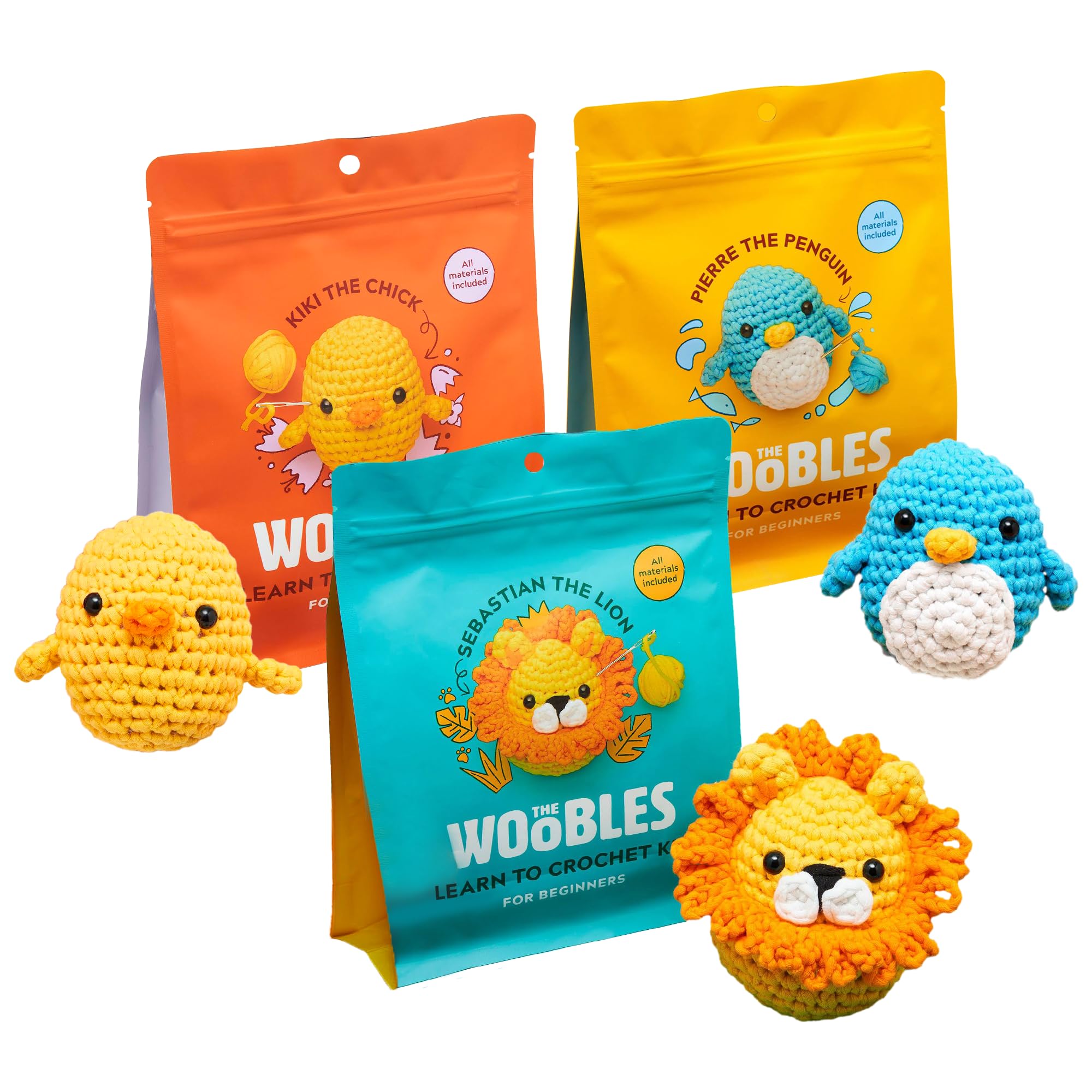 Amazon.com: The Woobles Beginners Crochet Kit with Easy Peasy Yarn
